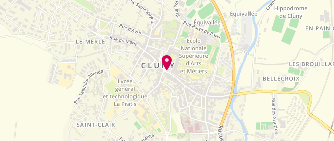 Plan de Boulangerie Pâtisserie de l'Abbaye, 36 Rue Lamartine, 71250 Cluny