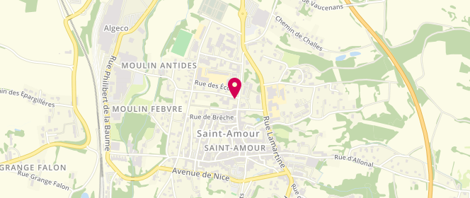 Plan de Boulangerie patisserie maison Bonaccio, 3 avenue Lucien Febvre, 39160 Saint-Amour