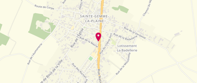 Plan de Boulangerie Patisserie Blanchet, 49 Rue Nationale, 85400 Sainte-Gemme-la-Plaine