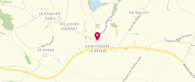 Plan de Boulangerie Saint Andre, 8 Place Eglise, 71220 Saint-André-le-Désert