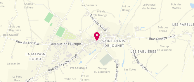 Plan de Pains et Gourmandises, 11 Rue Jean Traversat, 36230 Saint-Denis-de-Jouhet