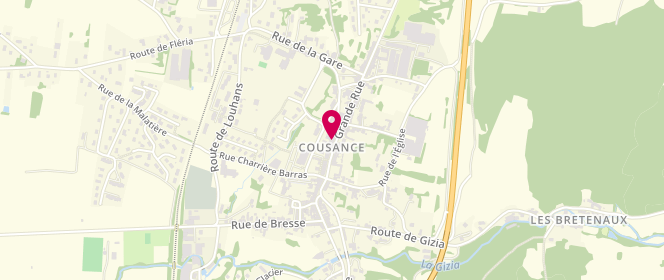 Plan de Boulangerie Llorens, 81 Grande Rue, 39190 Cousance