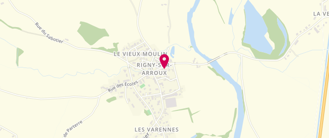 Plan de Boulangerie Bonnot, 4 Pl. De l'Église, 71160 Rigny-sur-Arroux