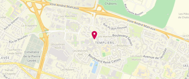 Plan de PLAT Olivier, Centre Commercial Les Templiers
27 Place Philippe le Bel, 86000 Poitiers