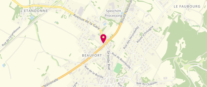 Plan de Boulangerie-pâtisserie Cyril BONDON, 37 Route Nationale, 39190 Beaufort