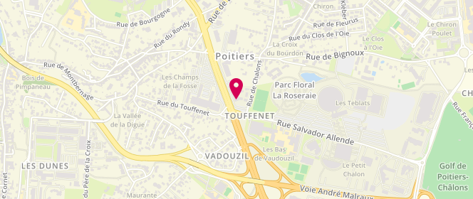 Plan de Boulangerie Feuillette, 3 Rue de Châlons, 86000 Poitiers