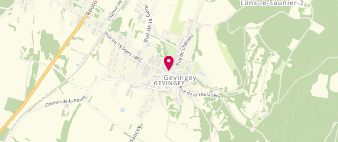 Plan de Le Fournil de Gevingey, 2 Place Mairie, 39570 Gevingey