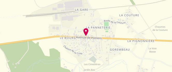 Plan de SIROT Marie-Claire, 45 Route de Poitiers, 86190 Chalandray
