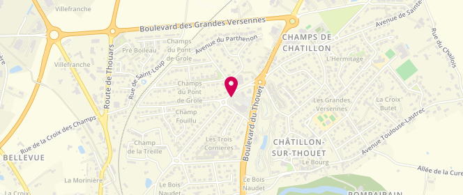 Plan de La Gourmandise, 32 Boulevard du Parnasse, 79200 Châtillon-sur-Thouet