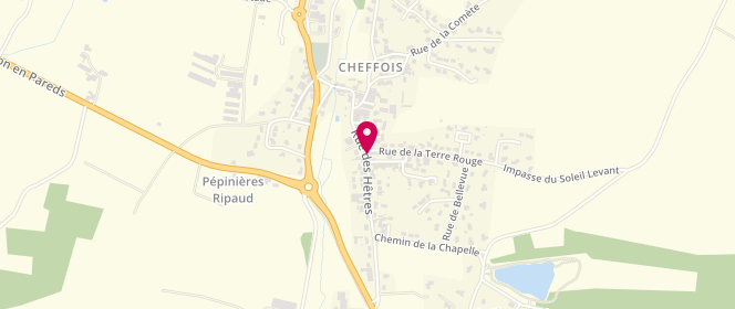 Plan de Le Fournil du Rocher, 31 Rue des Hêtres, 85390 Cheffois