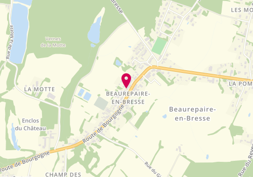 Plan de Le Fournil de Beaurepaire, 250 Route de Bourgogne, 71580 Beaurepaire-en-Bresse