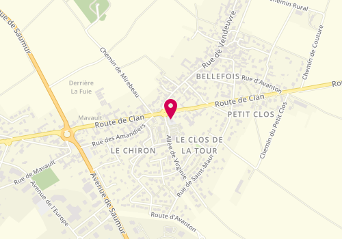 Plan de Le Fournil de Bellefois, 4 place de la Liberté, 86170 Neuville-de-Poitou