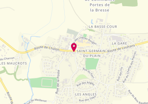 Plan de Boulangerie Pâtisserie Lagrange, 16 Route du Bourg, 71370 Saint-Germain-du-Plain