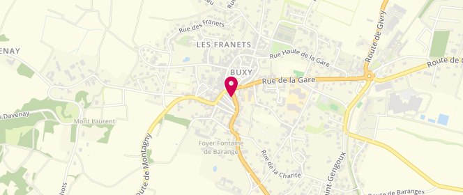 Plan de Boulangerie Artisanale Juillard, 10 Rue de Baranges, 71390 Buxy