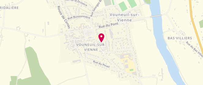 Plan de Le Fournil Vouneuillois, 3 Rue Jean Jaurès, 86210 Vouneuil-sur-Vienne