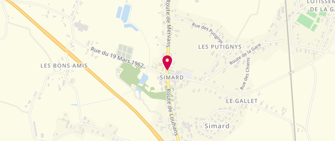 Plan de Boulangerie Nicolas Laurent, 4 Route de Mervans, 71330 Simard