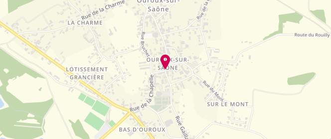 Plan de Boulangerie Patisserie David, 2 Place de L&#039;Eglise, 71370 Ouroux-sur-Saône