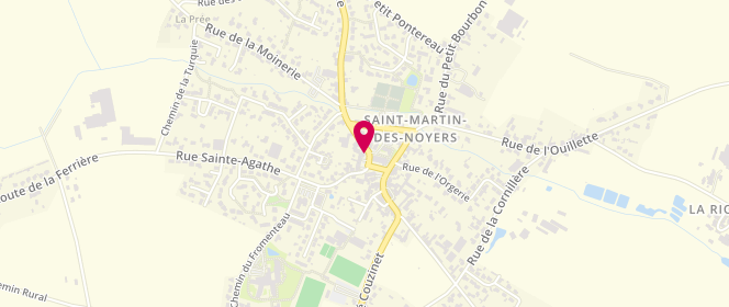 Plan de O P'tit Petrin, 4 place de l'Église, 85140 Saint-Martin-des-Noyers