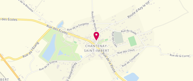 Plan de Boulangerie Beguinot, 10 place de l'Église, 58240 Chantenay-Saint-Imbert
