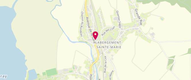 Plan de Boulangerie Baverel, 10 avenue de la Gare, 25160 Labergement-Sainte-Marie