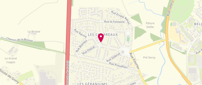 Plan de La Boulangerie des Charreaux, 4 place Claude Bernard, 71100 Chalon-sur-Saône