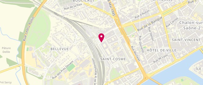Plan de Le Palet Vert, 5 Rue Charles Baudelaire, 71100 Chalon-sur-Saône