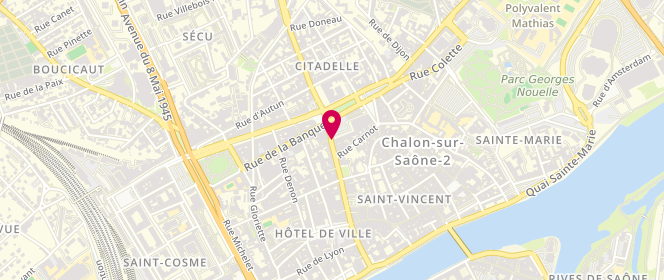 Plan de La mie CÂLINE - Atelier Pains & Restauration, 2 place Général de Gaulle, 71100 Chalon-sur-Saône