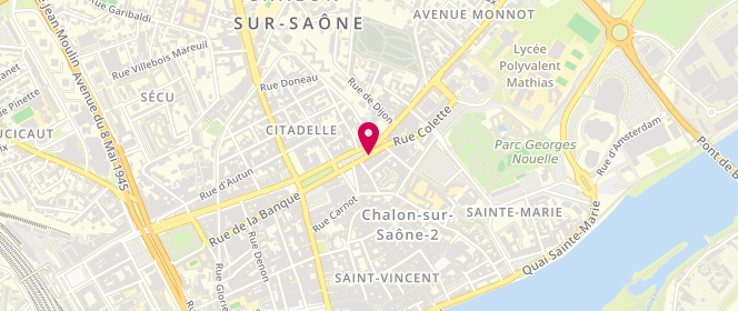 Plan de La Fine Bouche du Centre, 38 Place Beaune, 71100 Chalon-sur-Saône