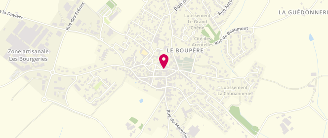 Plan de Boulangerie Patisserie Raveau, 6 Rue Verdun, 85510 Le Boupère