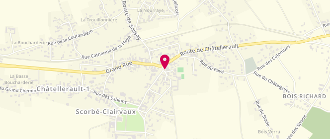 Plan de Les Délices de Clairevaux, 10 Place Mairie, 86140 Scorbé-Clairvaux