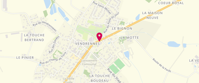 Plan de La Brioche de Vendrennes, 7 Route de l'Océan, 85250 Vendrennes