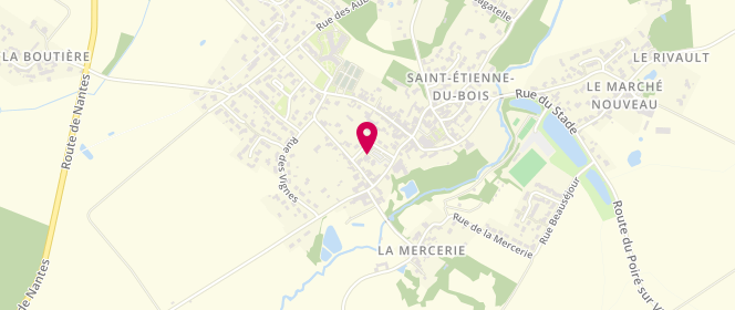Plan de Boulangerie Crépin, 5 place des Anciens Combattants, 85670 Saint-Étienne-du-Bois