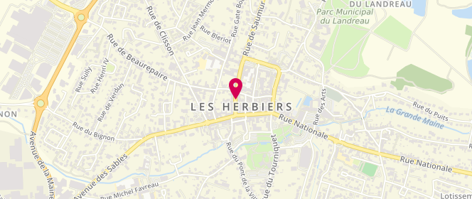 Plan de Boulangerie Guerriau, 14 Grande Rue, 85500 Les Herbiers