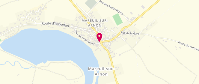 Plan de Les Gourmandises de Mareuil, 2 place du Marché, 18290 Mareuil-sur-Arnon
