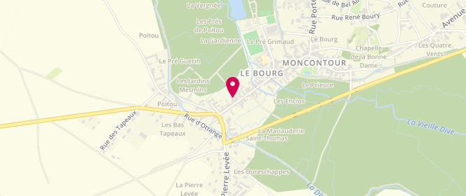 Plan de Boulangerie Patisserie Charvin-Mere, 22 Rue de la Barre, 86330 Moncontour