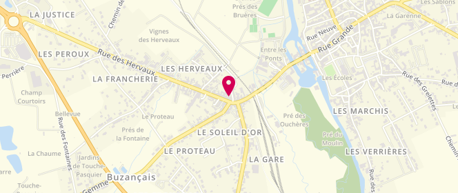 Plan de Boulangerie Pâtisserie Sureau, 31 Rue des Hervaux, 36500 Buzançais