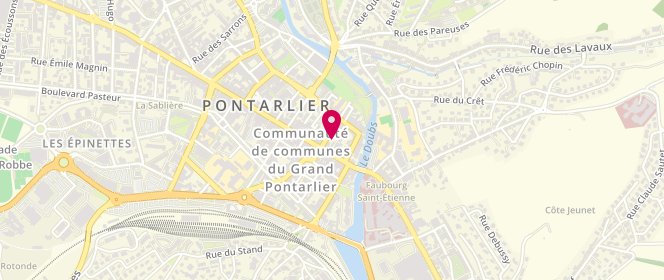 Plan de Carrefour City, 10 Rue de la République, 25300 Pontarlier