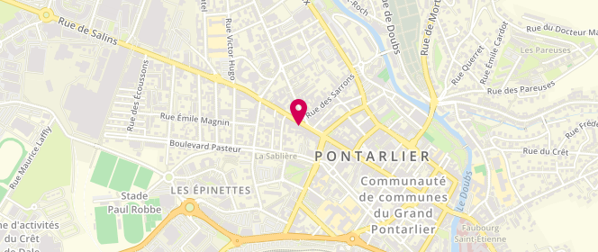 Plan de Pfaadt _ Patisserie, 23 Place Saint Pierre, 25300 Pontarlier