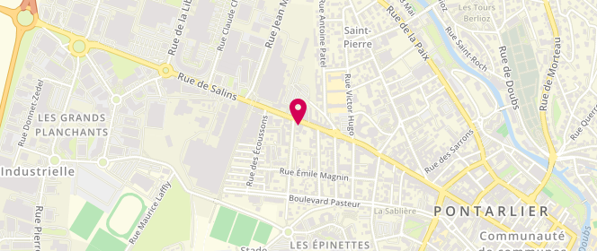 Plan de La Charmille, 43 Rue de Salins, 25300 Pontarlier