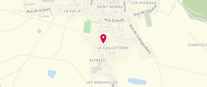 Plan de Boulangerie patisserie BRISSE, 40 Rue d'Estrées, 36500 Saint-Genou