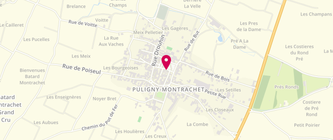 Plan de Boulangerie Maison Peronne, 12 place du Monument, 21190 Puligny-Montrachet