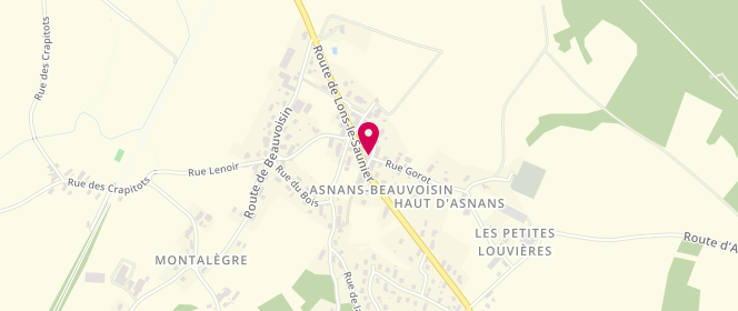 Plan de La Biolangerie, 8 Bis Route de Lons le Saunier, 39120 Asnans-Beauvoisin