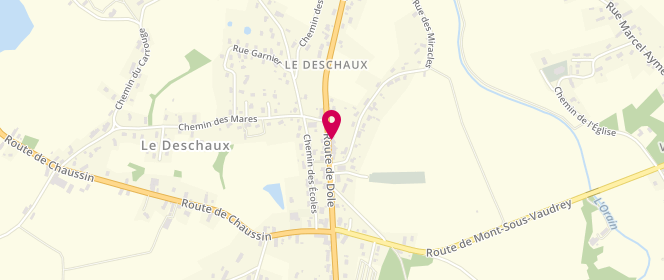 Plan de Gondeaux Boulangerie du Deschaux, 19 Route de Dole, 39120 Le Deschaux