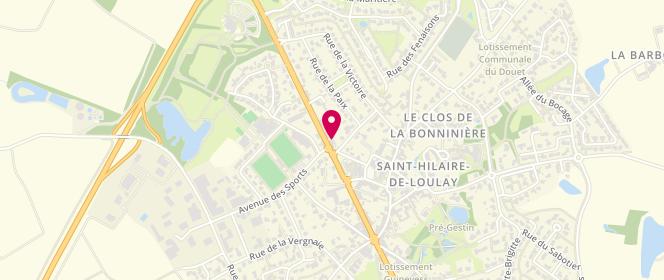Plan de Aux Saveurs de Loulay, 18 Bis Rue de Nantes, 85600 Montaigu-Vendée