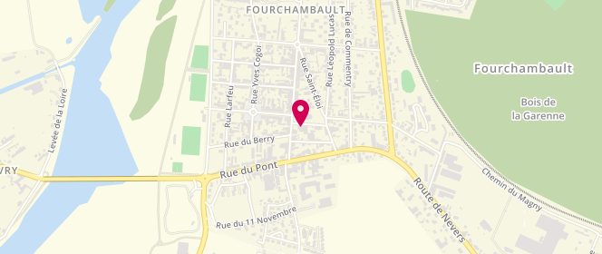 Plan de Carrefour Contact, 12 Rue Gambetta, 58600 Fourchambault