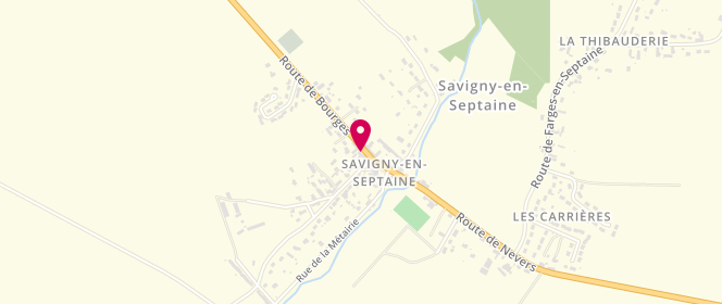 Plan de Boulangerie Patisserie Redouin, 3 Route de Bourges, 18390 Savigny-en-Septaine
