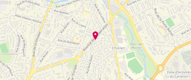 Plan de Les délices de Charlotte, 15 Rue Jacques Cathelineau, 49300 Cholet