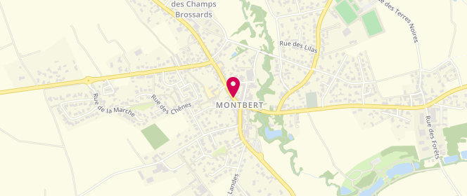 Plan de Au Délice de Montbert, 2 Rue de la Gare, 44140 Montbert