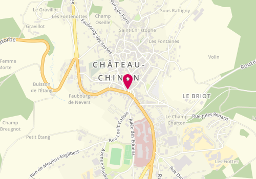 Plan de Boulangerie Auffray, 1 Place Notre Dame, 58120 Château-Chinon (Campagne)