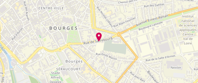 Plan de Boulangerie Patisserie des Marronni, 8 Rue de Sarrebourg, 18000 Bourges